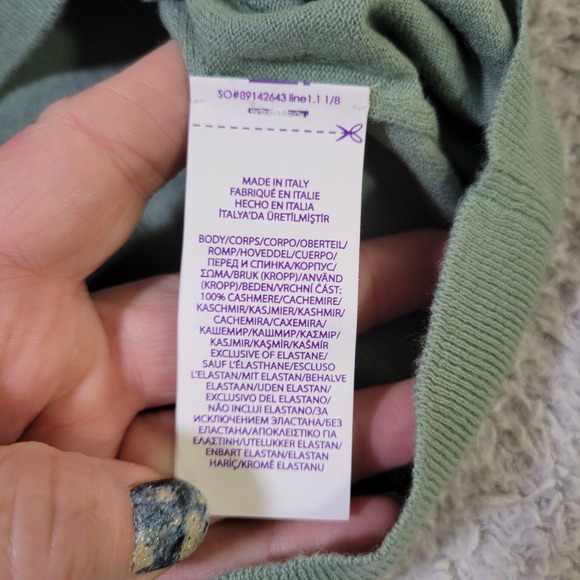 Ralph Lauren Purple Label Fine Cashmere Crewneck Sweater Men XXL Sage Green $995 - Picture 2 of 7